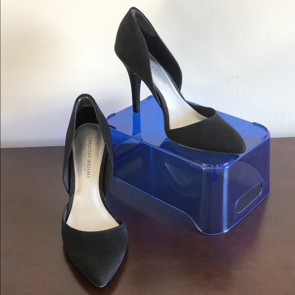 Black Suede Style High Heel (Worn Only Once) - Picture 2 of 4